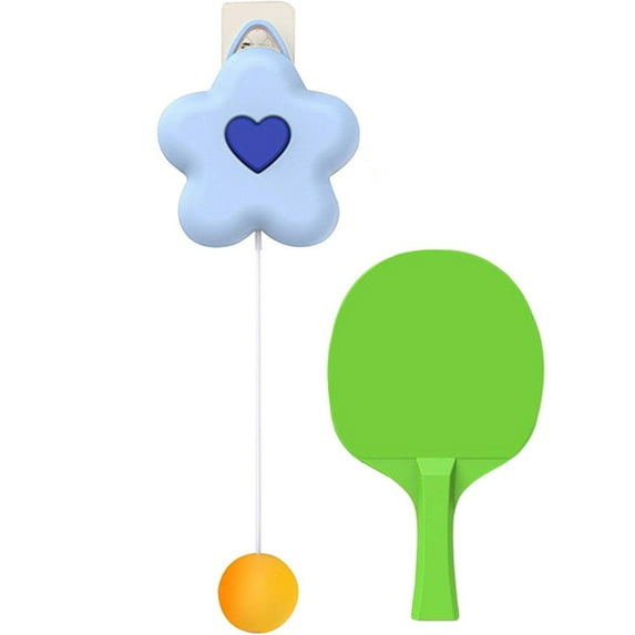 Mrmaere Indoor Hanging Table Tennis Trainer Set Portable Ping Pong Practice for Kids Adults Self-Training for Beginners Professionals Fun Family Activity Blue