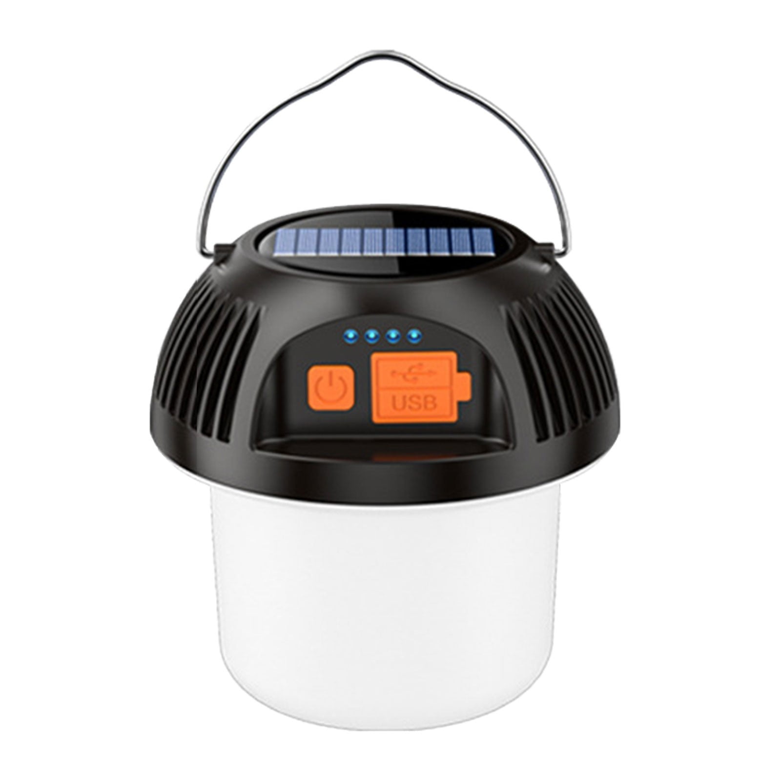 Mrmaere Lamps Solar Lights Outdoor Camping Lantern Solar Rechargeable, LED Tent Light ,Hanging Solar Lights for Outside Ultra Bright for Camping Power Bank USB TpyeC Black