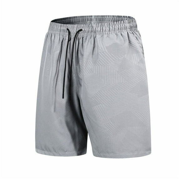 Mrmaere Men's Basic Athletic Shorts Relaxed Elastic Waist Pull On Closure Durable Fabric for Gym Casual Activities Gray L