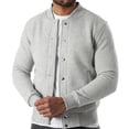 thumbnail image 1 of Mrmaere Men's Button-Front Jacket Ribbed Comfortable Casual Outerwear for Daily & Leisure Wear Gray S, 1 of 6