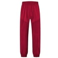 thumbnail image 1 of Mrmaere Men’s Cuffed Drawstring Scrub Pants Long Leg Soft Fabric Functional Pockets Wear for Medical Work Daily Shifts Wine L, 1 of 3