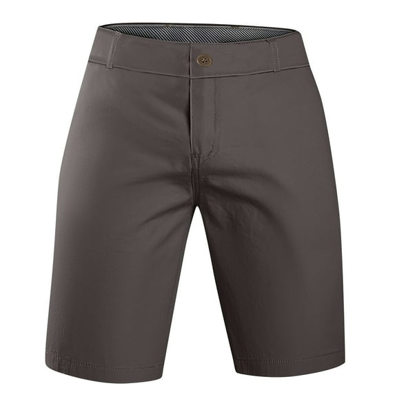 Mrmaere Men's Dress Casual Belted Shorts Straight Cut Button Waist Closure Sturdy Fabric for Casual Work Weekend Use Gray 38