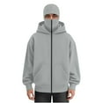 thumbnail image 1 of Mrmaere Men's Full-Coverage Hooded Zip-Up Jacket Face-Concealing Warm Casual Outerwear for Outdoor & Daily Wear Gray L, 1 of 9