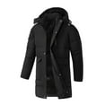 thumbnail image 1 of Mrmaere Men's Hooded Long Puffer Coat Multi-Pocket-Lined Warm Jacket for Winter Outdoor & Daily Wear Black XXXXL, 1 of 7