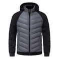 thumbnail image 1 of Mrmaere Men's Hooded Quilted Puffer Jacket Raglan Sleeve Warm Insulated Coat for Winter Casual & Outdoor Wear Gray L, 1 of 9