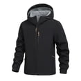 thumbnail image 1 of Mrmaere Men's Hooded Softshell Jacket Zippered Pocket Windproof Coat for Outdoor Hiking & Daily Wear Black L, 1 of 8