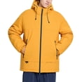 thumbnail image 1 of Mrmaere Men's Hooded Zip-Up Jacket Multi-Color Option Casual Warm Outerwear for Daily & Outdoor Wear Yellow XL, 1 of 9