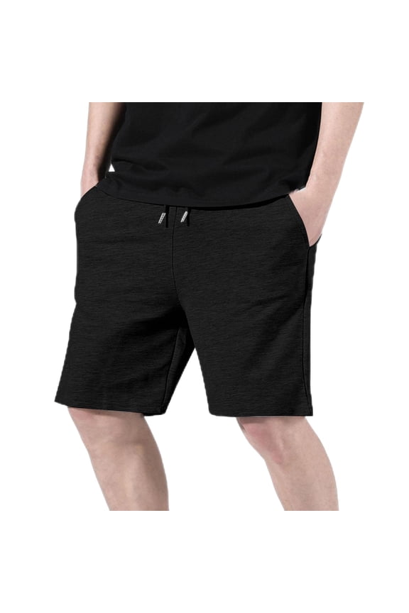 Men's Multi-Color Casual Athletic Shorts Relaxed Style Elastic Waist Closure Quick Dry for Gym Daily Training Black S