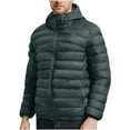 thumbnail image 1 of Mrmaere Men's Packable Hooded Puffer Jacket Lightweight Quilted Warm Insulated Coat for Winter Travel & Casual Wear Green M, 1 of 8