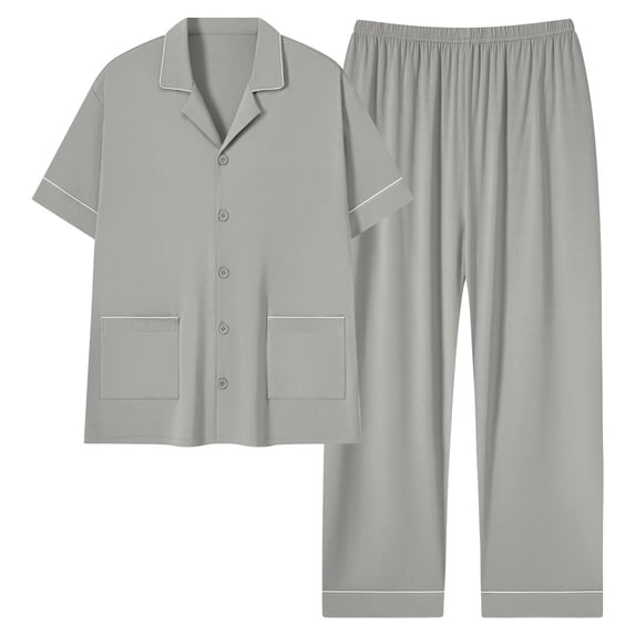 Mrmaere Men's Pants Suit Set With Pockets Solid Pattern For Various Types Versatile Design For Multipl Style Khaki XXXXL