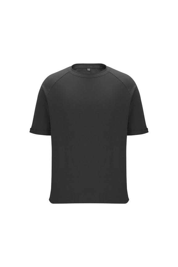 Men's Plus Size Short Sleeve Oversized Crew Neck Tee Pull-On Design Versatile Fabric Casual Daily Outdoor Wear Dark Gray S