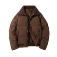 thumbnail image 1 of Mrmaere Men's Puffer Jacket Button-Front Quilted Detail Warm Stylish Outerwear for Daily & Cold-Weather Coffee L, 1 of 6