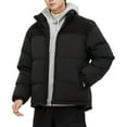 thumbnail image 1 of Mrmaere Men's Puffer Jacket Color- Stand Collar Warm Stylish Outerwear for Daily & Casual Black XL, 1 of 6