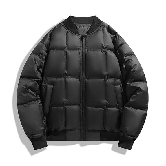Mrmaere Men's Puffer Jacket Quilted Multi-Color Warm Outerwear for Daily & Casual Wear Black L