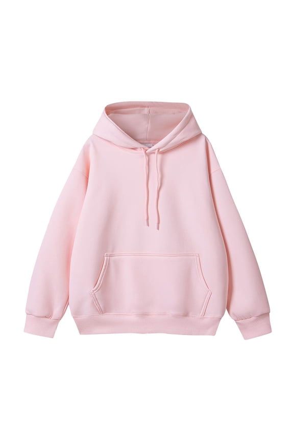 Men's Pullover Hoodie Classic Design Kangaroo Pocket Soft Fabric Top for Casual Outings Daily Wear Relaxation Pink XXL