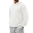 thumbnail image 1 of Mrmaere Men's Pullover Hoodie Oversized Style Kangaroo Pocket Soft Fleece Sweatshirt for Casual Daily Wear Outings White XL, 1 of 7