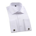 thumbnail image 1 of Mrmaere Men's Regular Length Dress Shirt Collar Stays Detail Wrinkle-Resistant Fabric Formal Design Business Meetings Office Daily Travel Use White XXXL, 1 of 6
