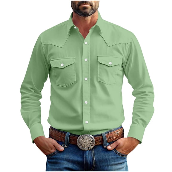 Mrmaere Men's Relaxed Sleeve Shirt Chest Pocket Detail Durable Material Water-Resistant Design Outdoor Activities Work Tasks Daily Commute Mint Green XXXXXL