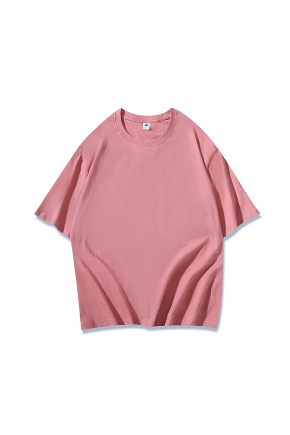 Men's Short Sleeve Tee Oversized Crew Neck Pull-On Design Soft Fabric Breathable Casual Daily Top Watermelon Red S