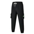thumbnail image 1 of Mrmaere Men’s Slim Cuffed Casual Pants Long Leg Smooth Fabric Modern Design Wear for Urban Outings Gym Workouts Black L, 1 of 4