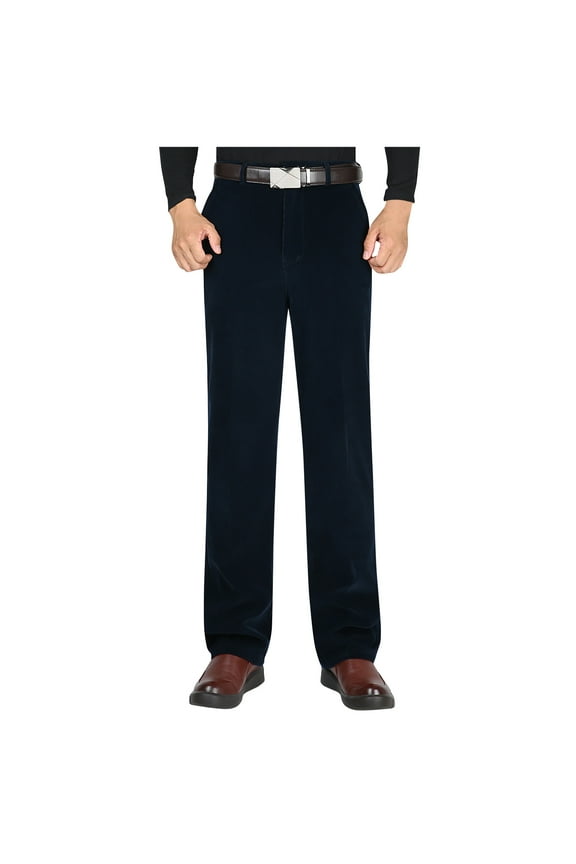 Men’s Slim Solid Color Casual Pants Long Leg Comfortable Fabric Versatile Design Wear for Urban Outings Casual Hangouts Blue XXL