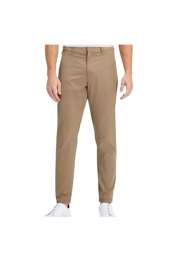 Men’s Slim Straight Leg Casual Pants Long Leg Smooth Fabric Classic Fit Wear for Daily Activities Semi-Formal Occasions Khaki XXXL