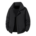 thumbnail image 1 of Mrmaere Men's Stand Collar Puffer Jacket Oversized Warm Casual Outerwear for Daily & Outdoor Wear Black S, 1 of 6