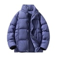 thumbnail image 1 of Mrmaere Men's Stand Collar Puffer Jacket Quilted Oversized Warm Outerwear for Daily & Casual Wear Purple XL, 1 of 8