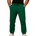 thumbnail image 1 of Mrmaere Men’s Straight Leg Multi Pocket Cargo Pants Long Leg Sturdy Fabric Practical Design Wear for Outdoor Tasks Daily Activities Green XL, 1 of 9