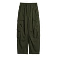 thumbnail image 1 of Mrmaere Men’s Straight Leg Multi Pocket Cargo Pants Long Leg Sturdy Fabric Practical Pockets Wear for Outdoor Tasks Daily Errands Army Green L, 1 of 9