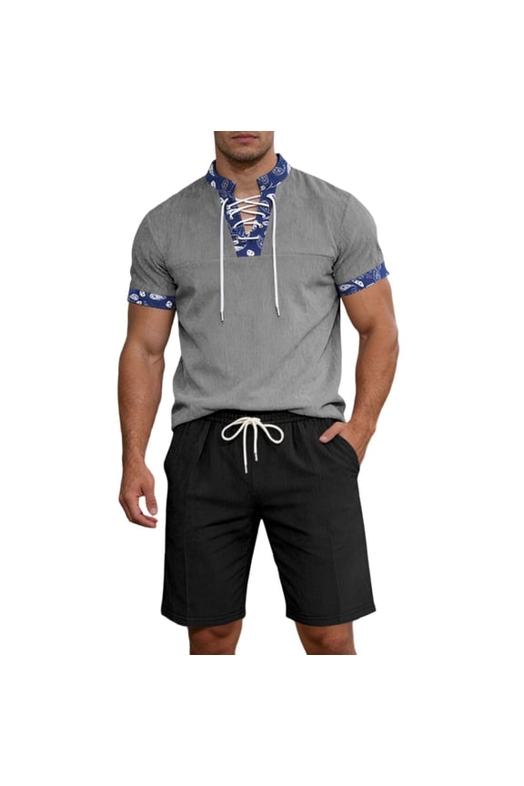 Men's Suit Set Loose For Various Types Versatile Design For Multiple Occasions Gray XXL