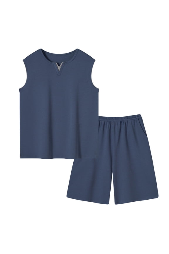 Men's Suit Set Suitable For Spring Fall And Transitional Seasons Durable Construction For Long Term Use Blue XL