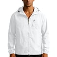thumbnail image 1 of Mrmaere Men's UPF 50+ Sun Protection Hooded Button Down Shirt Long Sleeve Outdoor Hiking Top White M, 1 of 9