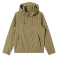thumbnail image 1 of Mrmaere Men's UPF 50+ Sun Protection Pullover Hooded Jacket Kangaroo Pocket Outdoor Hiking Coat Yellow XL, 1 of 8