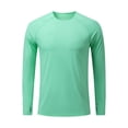 thumbnail image 1 of Mrmaere Men's UPF 50+ Sun Protection T-Shirt with Thumb Holes Long Sleeve Athletic Outdoor Workout Top Green XL, 1 of 6