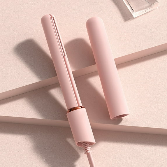 Mrmaere Natural Curls, Hair Curler, Curling Wand,Negative Hair Straightener without Damaging Hair Curls,Fast Heating Crimper Wand Curler In All Hair Type Pink