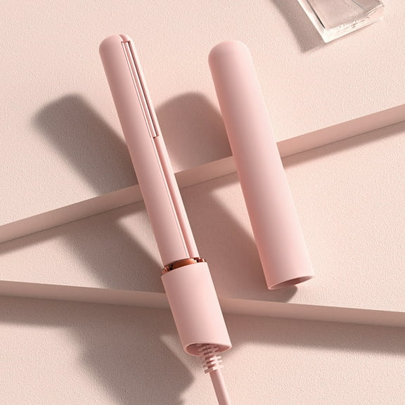 Mrmaere Natural Curls, Hair Curler, Curling Wand,Negative Hair Straightener without Damaging Hair Curls,Fast Heating Crimper Wand Curler In All Hair Type Pink