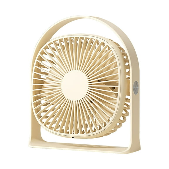 Mrmaere New USB Offoce Small Electric Fan Desktop Small Electric Fan Charging Fan Student Dormitory Small Fan Beige