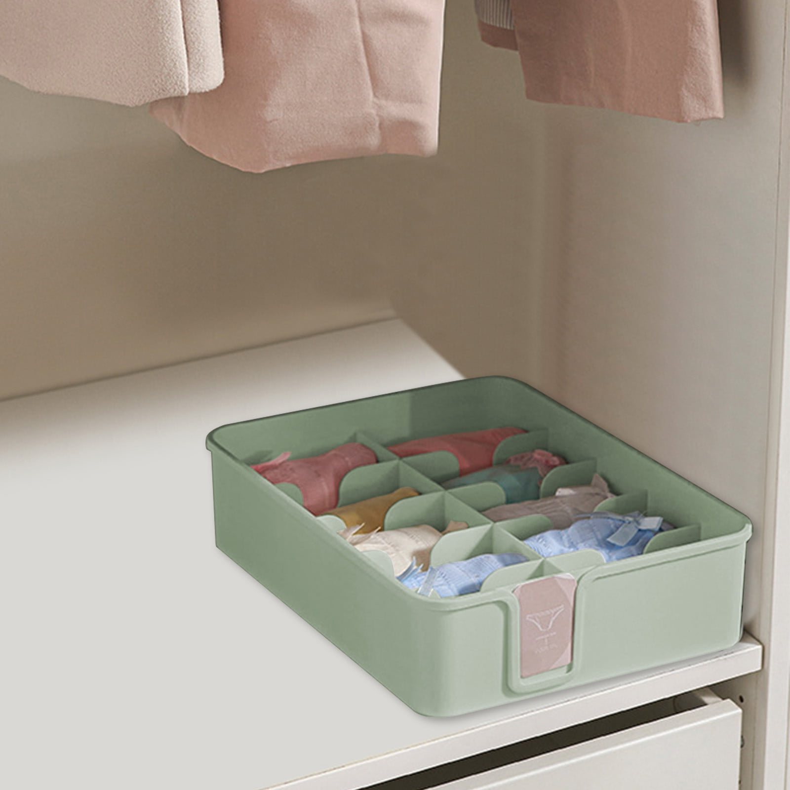 Mrmaere Stackable Plastic Storage Basket for Closet Ventilated Closet
