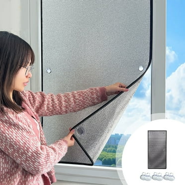 Mrmaere XPE Insulation Film for Home and Car Sunshade, Double-Sided Aluminum Foil Window Sunscreen, Heat Control Glass Sticker for Sunroom and Patio Sliver