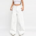 thumbnail image 1 of Mrmall Casual Loose Fit Jeans For Women Versatile Commuter Autumn Pants, 1 of 6