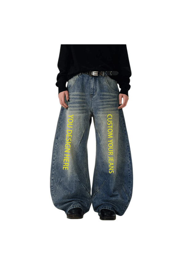 Custom Jeans Design Your Own Jeans Add Photo Text Logo Customized Jeans for Men Personalized