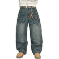 thumbnail image 1 of Mrmall Mens Baggy Jeans Loose Fit Jeans Hip Hop Vintage Casual Denim Jeans Trousers, 1 of 6