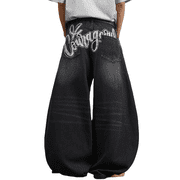 Mrmall Mens Baggy Jeans Y2K Loose Fit Y2K Vintage Barrel Denim Jeans for Men Wide Leg Jeans Streetwear