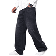 thumbnail image 1 of Mrmall Mens Wide Leg Jeans Baggy Y2k Loose Fit Casual Denim Jeans Skater Trousers Streetwear, 1 of 6