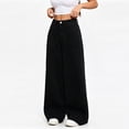 thumbnail image 1 of Mrmall Women'S Wide Leg Jeans Loose Drape Floor-Length Casual Denim Pants Everyday Basic Pants, 1 of 6