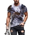 thumbnail image 1 of Mrrootc Men's Casual Printed Short Sleeve Round Neck T-Shirt Tops, 1 of 2