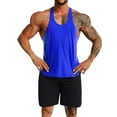 thumbnail image 1 of Mrrootc Men's Summer Sports Fitness Round Neck Sleeveless Solid Casual Tank Tops, 1 of 3