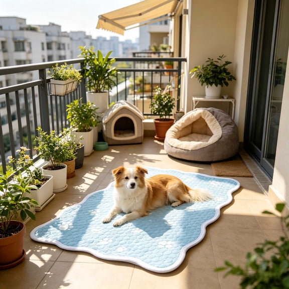 Mrrzels Large Breathable Cool Summer Pet Bed, Indoor Cooling Plastic Durable Waterproof Pad Made of Plastic, Flat Rectangular Cooling Mat for Cats, Dogs and Small Pets, 17.72"x3.15"