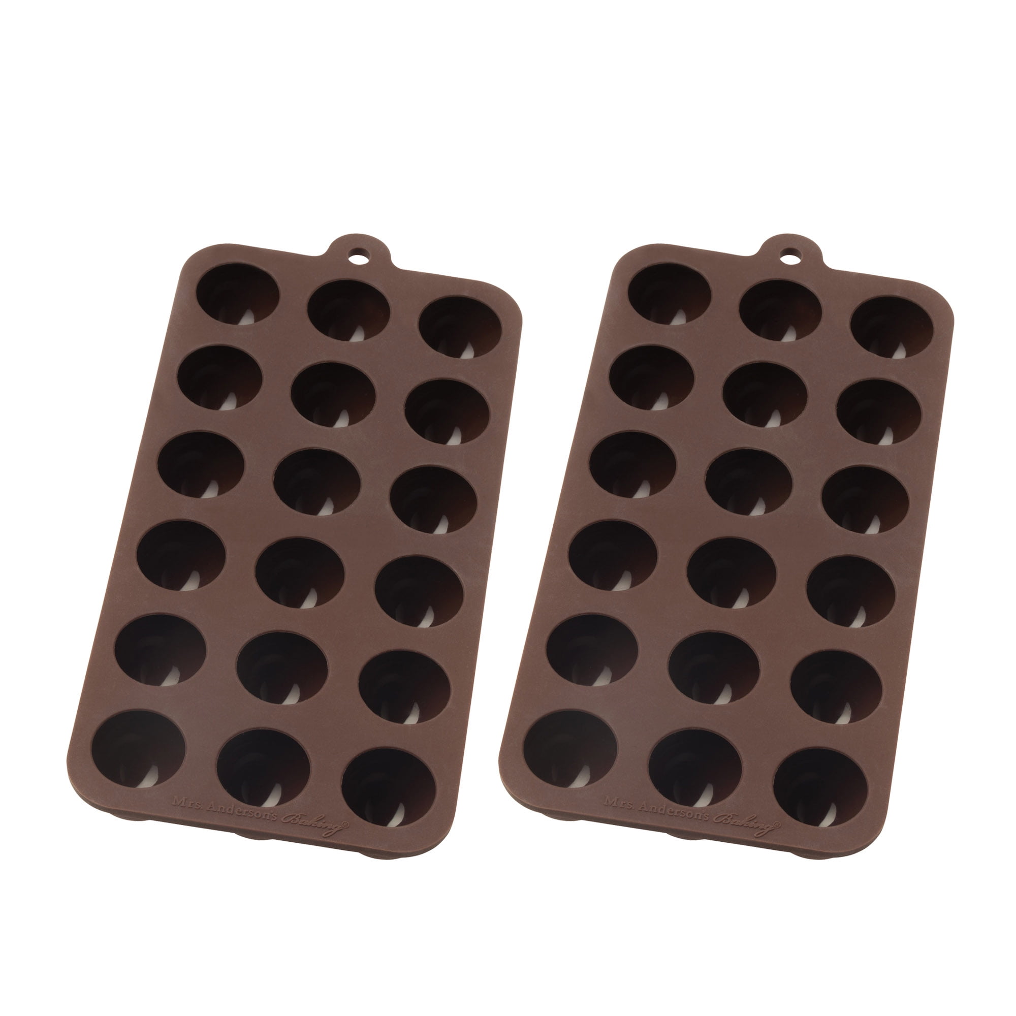 Mrs. Andersons Baking Chocolate Mold, European-Grade Silicone, Truffle, Set of 2
